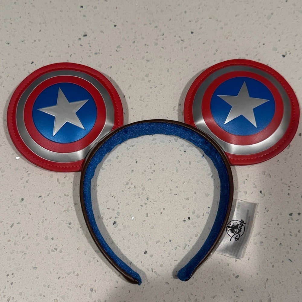 Authentic Disney Marvel Ears Captain America flag 🇺🇸 super hero unisex - Picture 6 of 7